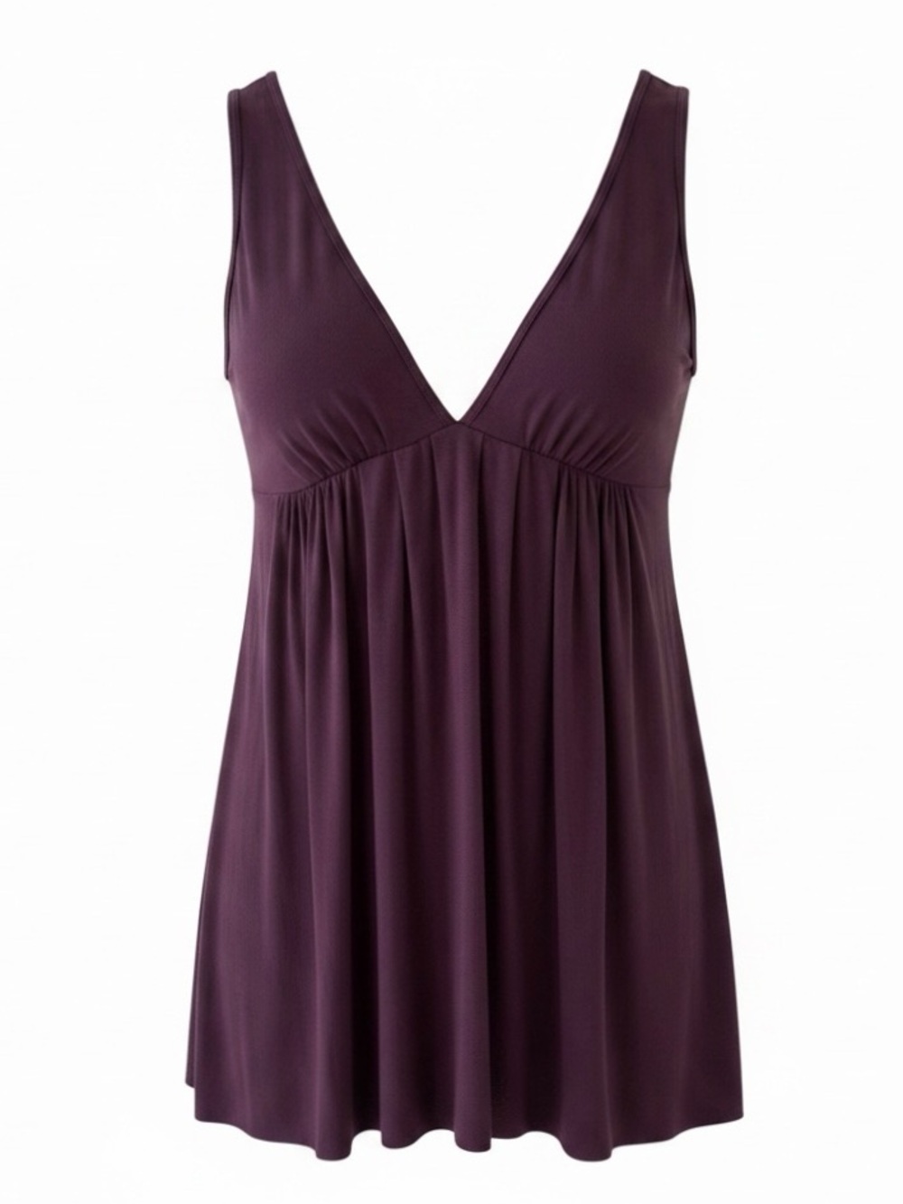 Love Yaya Dark Purple Sleeveless Deep V-Neck Top Size 2